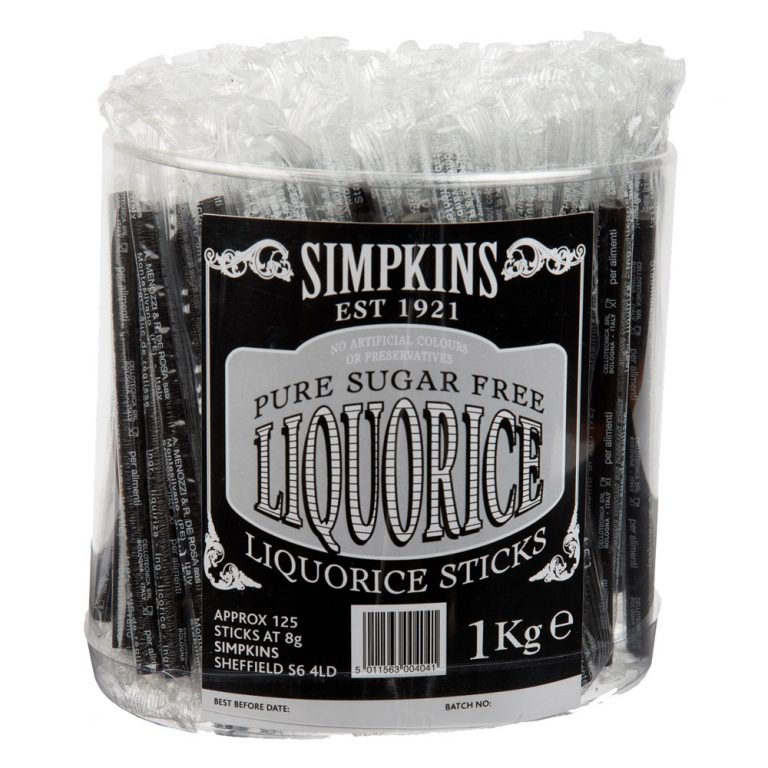 Pure Liquorice Sticks 1Kg Tub Traditional Sweets